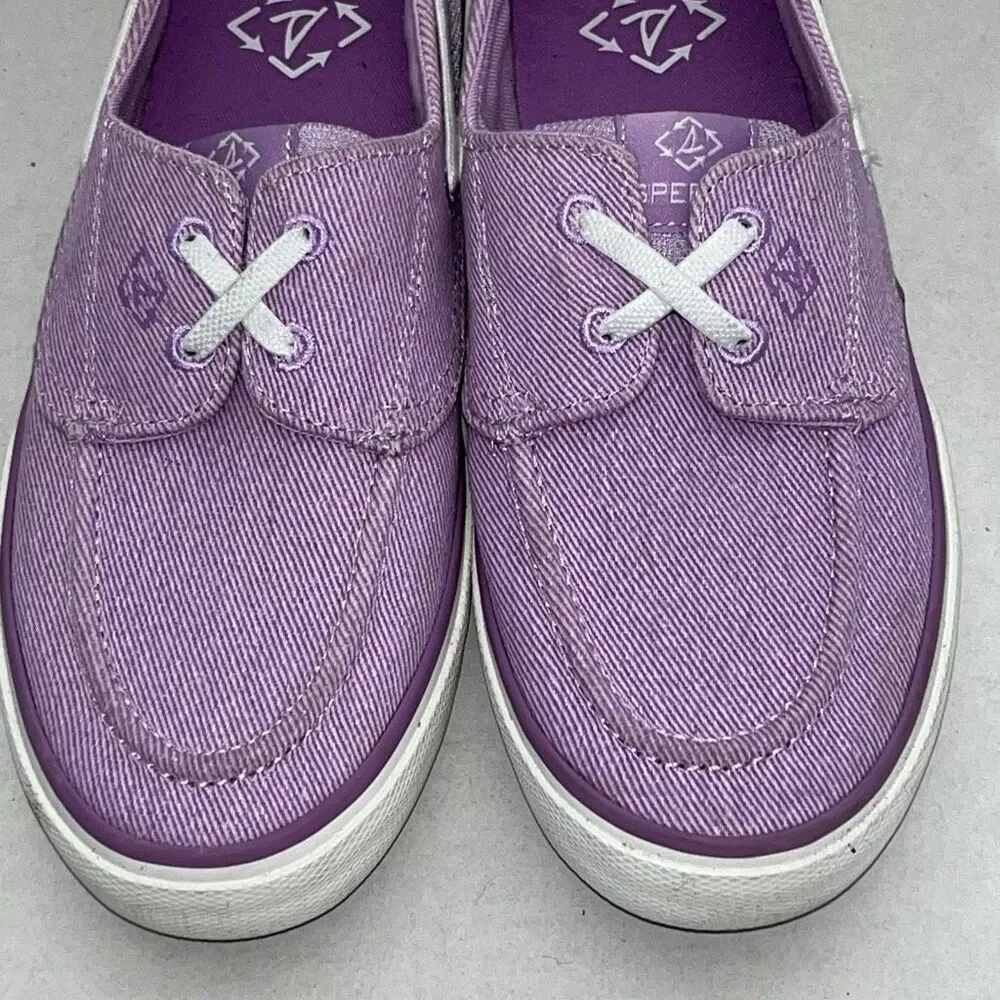 Sperry Women's Purple Pier Wave Top Sider Slip-On Sneaker Boat Shoes Size 8‎